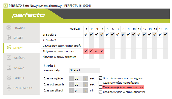 perfecta satel tryb nocny