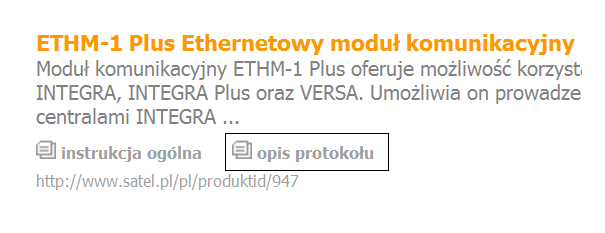 Protokol integracyjny SATEL