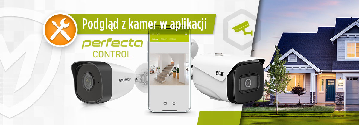 Podgląd z kamer w aplikacji PERFECTA CONTROL