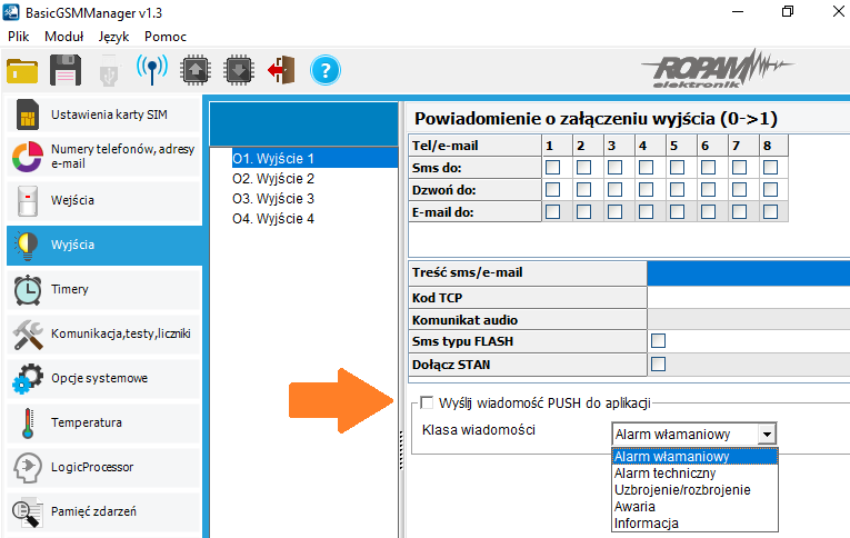 ropam basicgsm push