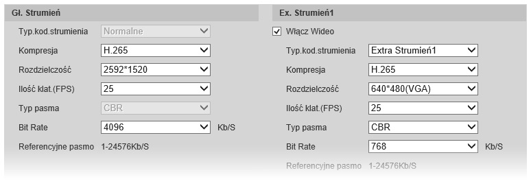 Konfiguracja parametrów