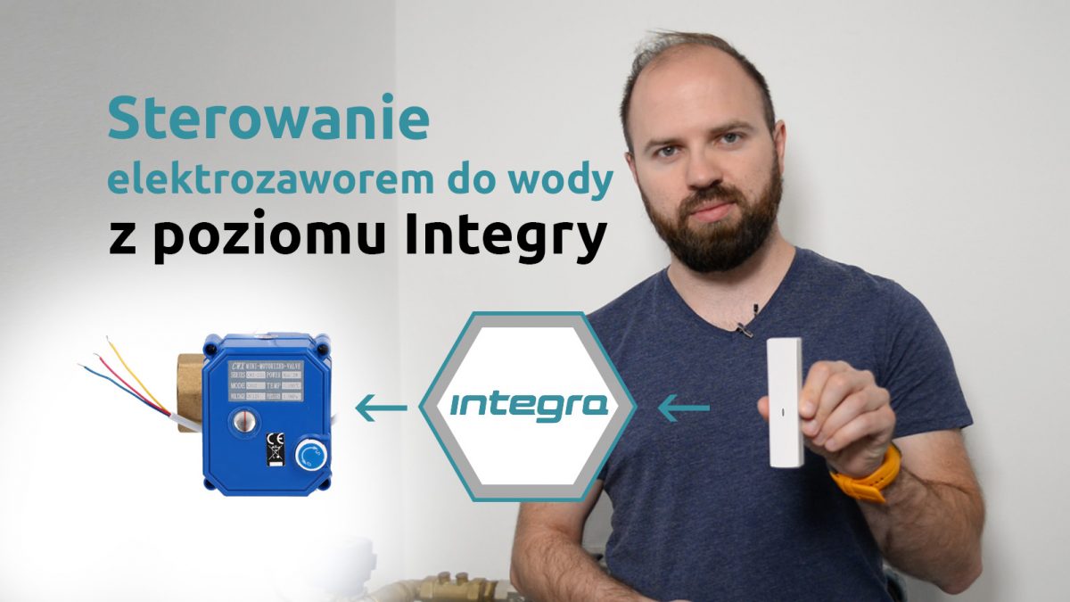 Sterowanie elektrozaworem do wody z poziomu Integry