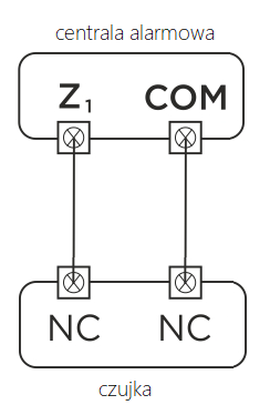 czujka nc schemat