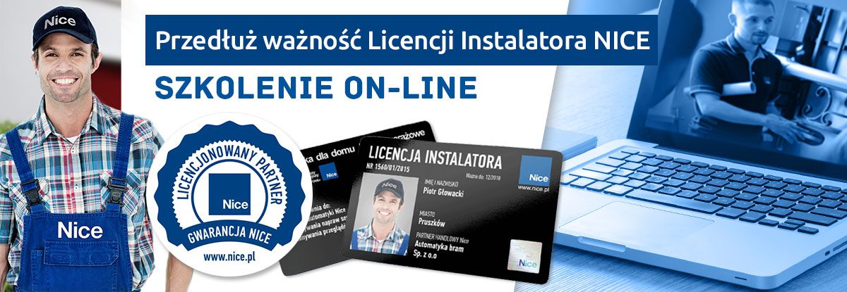 Szkolenie ON-LINE dla instalatorów -przedłużenie ważności Licencji NICE