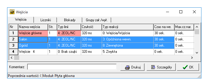 dloadx wejście opóźnione wewnętrzne