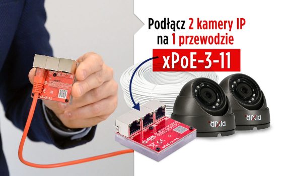 ATTE xPoE-3-11 - jak podłączyć 2 kamery IP na jednym przewodzie?